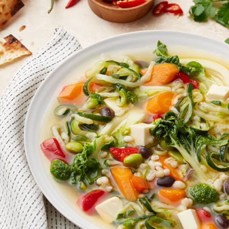 Image of Turmeric Miso Zucchini Spirals Soup Recipe