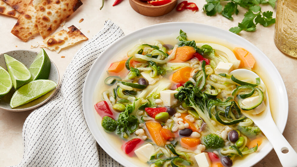 Image of Turmeric Miso Zucchini Spirals Soup