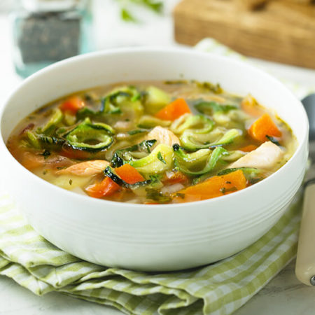 Image of Chicken and Zucchini Zoodle Soup Recipe