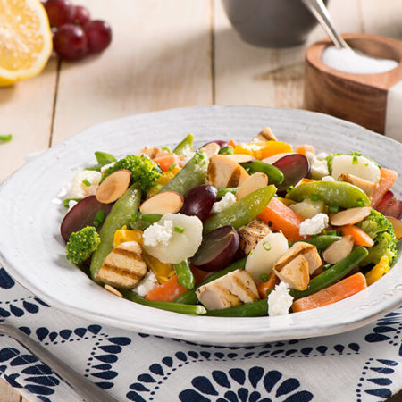 Image of Chicken Salad with Japanese Mix Vegetables and Goat Cheese