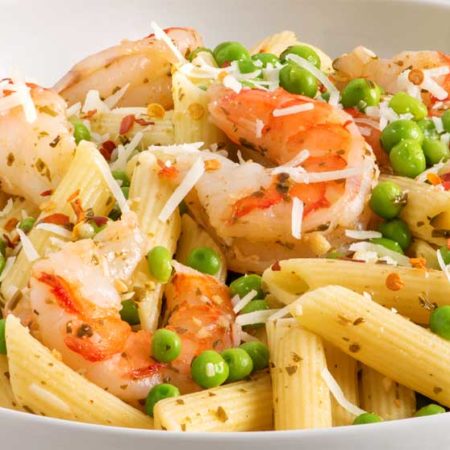 Image of Pasta Bowl with Shrimp & Peas